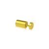 5/8'' Diameter X 1''  Barrel Length, Aluminum Gold Anodized Finish. Easy Fasten Adjustable Edge Grip Standoff (For Inside Use Only)