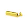 5/8'' Diameter X 2''  Barrel Length, Aluminum Gold Anodized Finish. Easy Fasten Adjustable Edge Grip Standoff (For Inside Use Only)