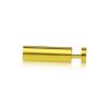 5/8'' Diameter X 2''  Barrel Length, Aluminum Gold Anodized Finish. Easy Fasten Adjustable Edge Grip Standoff (For Inside Use Only)