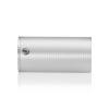 1'' Diameter x 2'' Barrel Length, Aluminum Glass Standoff Clear Anodized Finish (Indoor or Outdoor Use) [Required Material Hole Size: 7/16'']