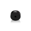 1'' Diameter x 1/2'' Barrel Length, Aluminum Glass Standoff Black Anodized Finish (Indoor or Outdoor Use) [Required Material Hole Size: 7/16'']