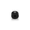 3/4'' Diameter x 1/2'' Barrel Length, Aluminum Glass Standoff Black Anodized Finish (Indoor or Outdoor Use) [Required Material Hole Size: 7/16'']