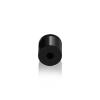5/8'' Diameter x 1/2'' Barrel Length, Aluminum Glass Standoff Black Anodized Finish [Required Material Hole Size: 5/16'']