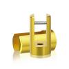 Aluminum Gold Anodized Finish 1-3/8'' x 1-3/4'' Projecting Gripper, Holds Up To 1/2'' Material