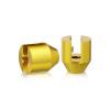 Aluminum Gold Anodized Finish 7/8'' x 7/8'' Projecting Gripper, Holds Up To 1/4'' Material