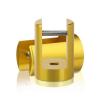 Aluminum Gold Anodized Finish Projecting Gripper, Holds Up To 3/4'' Material