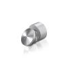 1'' Diameter X 1/2'' Barrel Length, Aluminum Rounded Head Standoffs, Clear Anodized Finish Easy Fasten Standoff (For Inside / Outside use) [Required Material Hole Size: 7/16'']