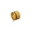 1'' Diameter X 1/2'' Barrel Length, Aluminum Rounded Head Standoffs, Gold Anodized Finish Easy Fasten Standoff (For Inside / Outside use) [Required Material Hole Size: 7/16'']