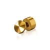1'' Diameter X 1/2'' Barrel Length, Aluminum Rounded Head Standoffs, Gold Anodized Finish Easy Fasten Standoff (For Inside / Outside use) [Required Material Hole Size: 7/16'']