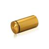 1'' Diameter X 1-3/4 Barrel Length, Aluminum Rounded Head Standoffs, Gold Anodized Finish Easy Fasten Standoff (For Inside / Outside use) [Required Material Hole Size: 7/16'']