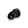 1-1/4'' Diameter X 1/2'' Barrel Length, Aluminum Rounded Head Standoffs, Black Anodized Finish Easy Fasten Standoff (For Inside / Outside use) [Required Material Hole Size: 7/16'']