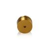 1-1/4'' Diameter X 1/2'' Barrel Length, Aluminum Rounded Head Standoffs, Gold Anodized Finish Easy Fasten Standoff (For Inside / Outside use) [Required Material Hole Size: 7/16'']