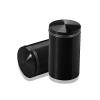 1-1/4'' Diameter X 1-3/4'' Barrel Length, Aluminum Rounded Head Standoffs, Black Anodized Finish Easy Fasten Standoff (For Inside / Outside use) [Required Material Hole Size: 7/16'']