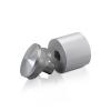 1-1/4'' Diameter X 1'' Barrel Length, Aluminum Rounded Head Standoffs, Clear Anodized Finish Easy Fasten Standoff (For Inside / Outside use) [Required Material Hole Size: 7/16'']