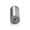 1-1/4'' Diameter X 2-1/2'' Barrel Length, Aluminum Rounded Head Standoffs, Clear Anodized Finish Easy Fasten Standoff (For Inside / Outside use) [Required Material Hole Size: 7/16'']