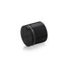 1-1/4'' Diameter X 3/4'' Barrel Length, Aluminum Rounded Head Standoffs, Black Anodized Finish Easy Fasten Standoff (For Inside / Outside use) [Required Material Hole Size: 7/16'']