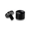 1-1/4'' Diameter X 3/4'' Barrel Length, Aluminum Rounded Head Standoffs, Black Anodized Finish Easy Fasten Standoff (For Inside / Outside use) [Required Material Hole Size: 7/16'']