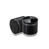 1-1/4'' Diameter X 3/4'' Barrel Length, Aluminum Rounded Head Standoffs, Black Anodized Finish Easy Fasten Standoff (For Inside / Outside use) [Required Material Hole Size: 7/16'']