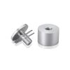 1-1/4'' Diameter X 3/4'' Barrel Length, Aluminum Rounded Head Standoffs, Clear Anodized Finish Easy Fasten Standoff (For Inside / Outside use) [Required Material Hole Size: 7/16'']