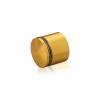 1-1/4'' Diameter X 3/4'' Barrel Length, Aluminum Rounded Head Standoffs, Gold Anodized Finish Easy Fasten Standoff (For Inside / Outside use) [Required Material Hole Size: 7/16'']