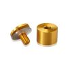 1-1/4'' Diameter X 3/4'' Barrel Length, Aluminum Rounded Head Standoffs, Gold Anodized Finish Easy Fasten Standoff (For Inside / Outside use) [Required Material Hole Size: 7/16'']
