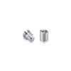 1/2'' Diameter X 1/2'' Barrel Length, Aluminum Rounded Head Standoffs, Shiny Anodized Finish Easy Fasten Standoff (For Inside / Outside use) [Required Material Hole Size: 3/8'']