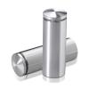1'' Diameter X 2-1/2 Barrel Length, Aluminum Rounded Head Standoffs, Shiny Anodized Finish Easy Fasten Standoff (For Inside / Outside use) [Required Material Hole Size: 7/16'']