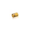 1/2'' Diameter X 1/2'' Barrel Length, Aluminum Rounded Head Standoffs, Gold Anodized Finish Easy Fasten Standoff (For Inside / Outside use) [Required Material Hole Size: 3/8'']