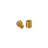 1/2'' Diameter X 1/2'' Barrel Length, Aluminum Rounded Head Standoffs, Gold Anodized Finish Easy Fasten Standoff (For Inside / Outside use) [Required Material Hole Size: 3/8'']