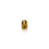 1/2'' Diameter X 1/2'' Barrel Length, Aluminum Rounded Head Standoffs, Gold Anodized Finish Easy Fasten Standoff (For Inside / Outside use) [Required Material Hole Size: 3/8'']