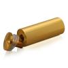 1'' Diameter X 2-1/2 Barrel Length, Aluminum Rounded Head Standoffs, Gold Anodized Finish Easy Fasten Standoff (For Inside / Outside use) [Required Material Hole Size: 7/16'']