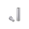 1/2'' Diameter X 1-3/4'' Barrel Length, Aluminum Rounded Head Standoffs, Clear Anodized Finish Easy Fasten Standoff (For Inside / Outside use) [Required Material Hole Size: 3/8'']