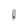 1/2'' Diameter X 1-3/4'' Barrel Length, Aluminum Rounded Head Standoffs, Clear Anodized Finish Easy Fasten Standoff (For Inside / Outside use) [Required Material Hole Size: 3/8'']