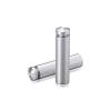 1/2'' Diameter X 1-3/4'' Barrel Length, Aluminum Rounded Head Standoffs, Clear Anodized Finish Easy Fasten Standoff (For Inside / Outside use) [Required Material Hole Size: 3/8'']