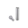 1/2'' Diameter X 1-3/4'' Barrel Length, Aluminum Rounded Head Standoffs, Shiny Anodized Finish Easy Fasten Standoff (For Inside / Outside use) [Required Material Hole Size: 3/8'']