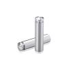 1/2'' Diameter X 1-3/4'' Barrel Length, Aluminum Rounded Head Standoffs, Shiny Anodized Finish Easy Fasten Standoff (For Inside / Outside use) [Required Material Hole Size: 3/8'']