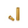 1/2'' Diameter X 1-3/4'' Barrel Length, Aluminum Rounded Head Standoffs, Gold Anodized Finish Easy Fasten Standoff (For Inside / Outside use) [Required Material Hole Size: 3/8'']