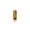 1/2'' Diameter X 1-3/4'' Barrel Length, Aluminum Rounded Head Standoffs, Gold Anodized Finish Easy Fasten Standoff (For Inside / Outside use) [Required Material Hole Size: 3/8'']