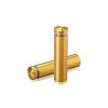 1/2'' Diameter X 1-3/4'' Barrel Length, Aluminum Rounded Head Standoffs, Gold Anodized Finish Easy Fasten Standoff (For Inside / Outside use) [Required Material Hole Size: 3/8'']