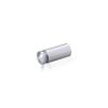 1/2'' Diameter X 1'' Barrel Length, Aluminum Rounded Head Standoffs, Clear Anodized Finish Easy Fasten Standoff (For Inside / Outside use) [Required Material Hole Size: 3/8'']