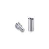 1/2'' Diameter X 1'' Barrel Length, Aluminum Rounded Head Standoffs, Shiny Anodized Finish Easy Fasten Standoff (For Inside / Outside use) [Required Material Hole Size: 3/8'']