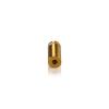 1/2'' Diameter X 1'' Barrel Length, Aluminum Rounded Head Standoffs, Gold Anodized Finish Easy Fasten Standoff (For Inside / Outside use) [Required Material Hole Size: 3/8'']