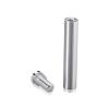 1/2'' Diameter X 2-1/2'' Barrel Length, Aluminum Rounded Head Standoffs, Shiny Anodized Finish Easy Fasten Standoff (For Inside / Outside use) [Required Material Hole Size: 3/8'']
