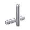 1/2'' Diameter X 2-1/2'' Barrel Length, Aluminum Rounded Head Standoffs, Shiny Anodized Finish Easy Fasten Standoff (For Inside / Outside use) [Required Material Hole Size: 3/8'']