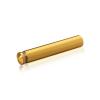 1/2'' Diameter X 2-1/2'' Barrel Length, Aluminum Rounded Head Standoffs, Gold Anodized Finish Easy Fasten Standoff (For Inside / Outside use) [Required Material Hole Size: 3/8'']
