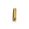 1/2'' Diameter X 2-1/2'' Barrel Length, Aluminum Rounded Head Standoffs, Gold Anodized Finish Easy Fasten Standoff (For Inside / Outside use) [Required Material Hole Size: 3/8'']