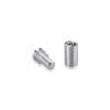 1/2'' Diameter X 3/4'' Barrel Length, Aluminum Rounded Head Standoffs, Shiny Anodized Finish Easy Fasten Standoff (For Inside / Outside use) [Required Material Hole Size: 3/8'']