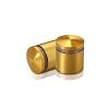 1'' Diameter X 3/4'' Barrel Length, Aluminum Rounded Head Standoffs, Gold Anodized Finish Easy Fasten Standoff (For Inside / Outside use) [Required Material Hole Size: 7/16'']