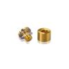 3/4'' Diameter X 1/2'' Barrel Length, Aluminum Rounded Head Standoffs, Gold Anodized Finish Easy Fasten Standoff (For Inside / Outside use) [Required Material Hole Size: 7/16'']