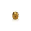 3/4'' Diameter X 1/2'' Barrel Length, Aluminum Rounded Head Standoffs, Gold Anodized Finish Easy Fasten Standoff (For Inside / Outside use) [Required Material Hole Size: 7/16'']